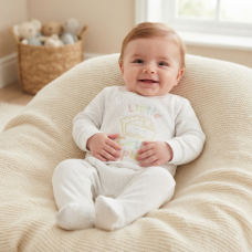 N14771: Baby "Little Cutie Pie" Cotton Sleepsuit (NB-3 Months)